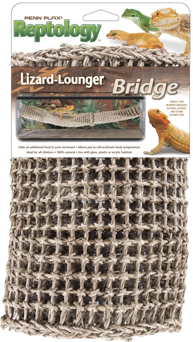 PENN-PLAX Reptology Lizard Lounger Bridge â€“ 100% Natural Seagrass Fiber â€“ Great for Bearded Dragons, Anoles, Geckos, and Other Reptiles â€“ Extra-Extra Large